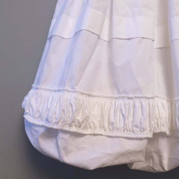 Vera Wang Lavender Label White Bubble Bottom Empire Dress - Picture 7 of 13